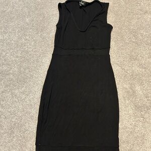 Lulu's Classic Black Midi Dress